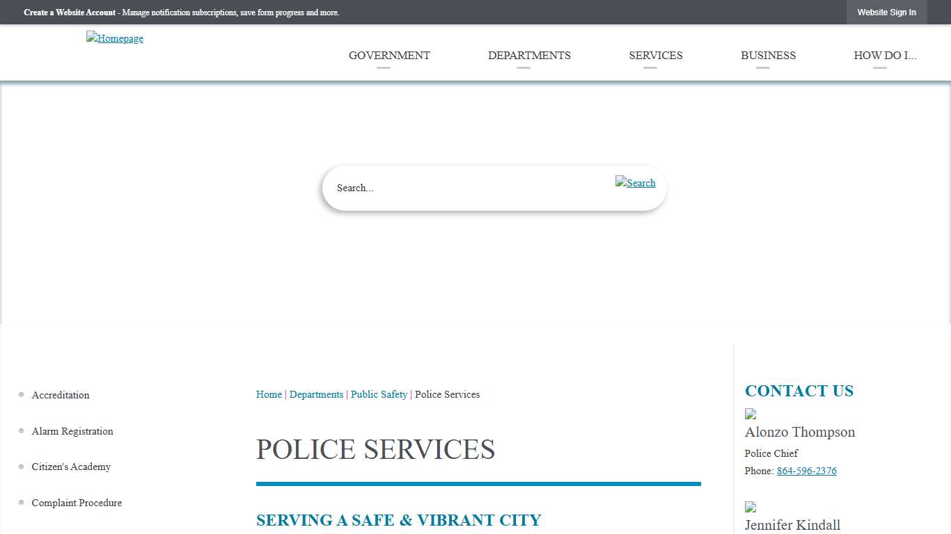 Police Services | Spartanburg, SC