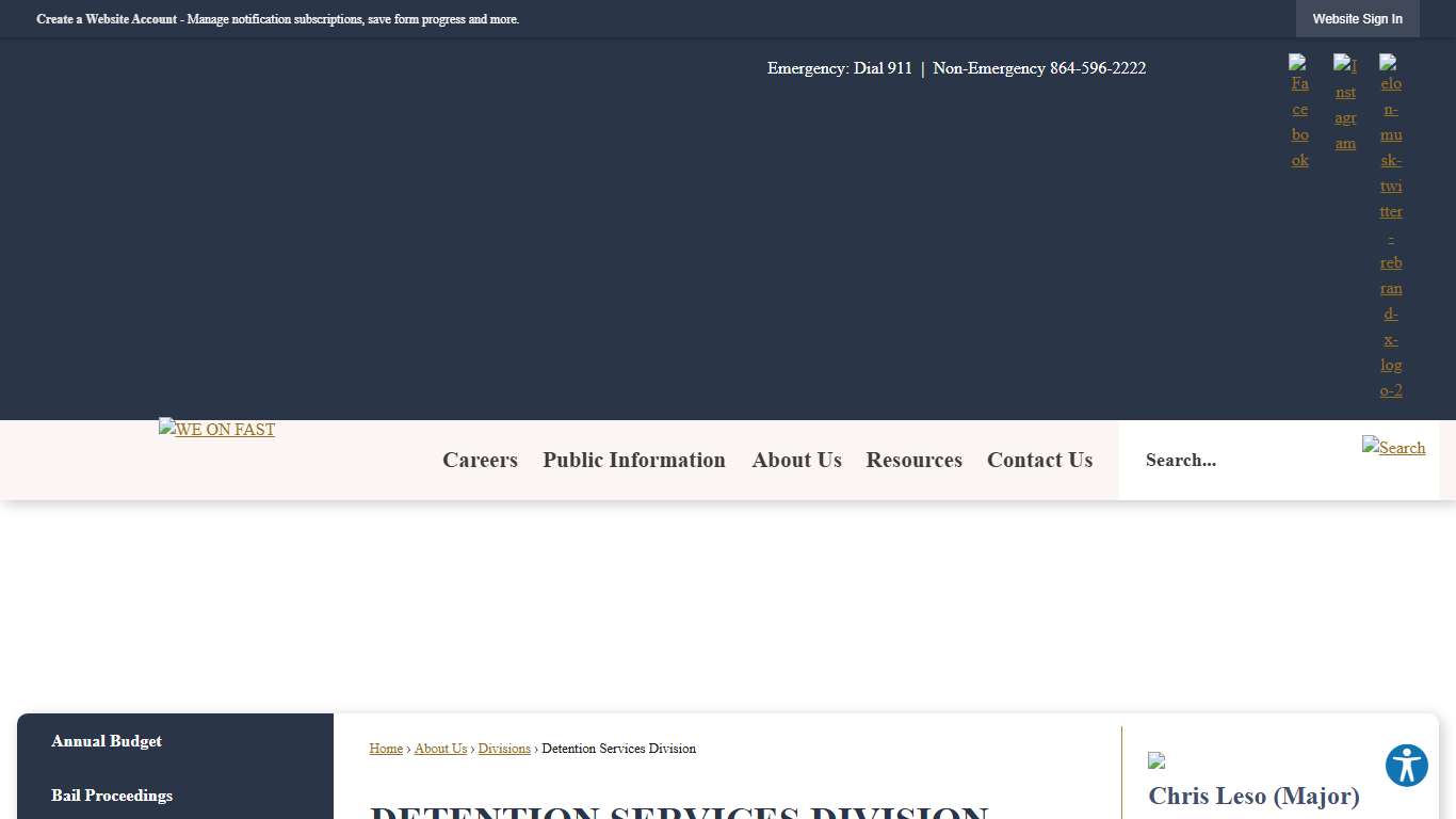 Detention Services Division | Spartanburg Sheriff, SC